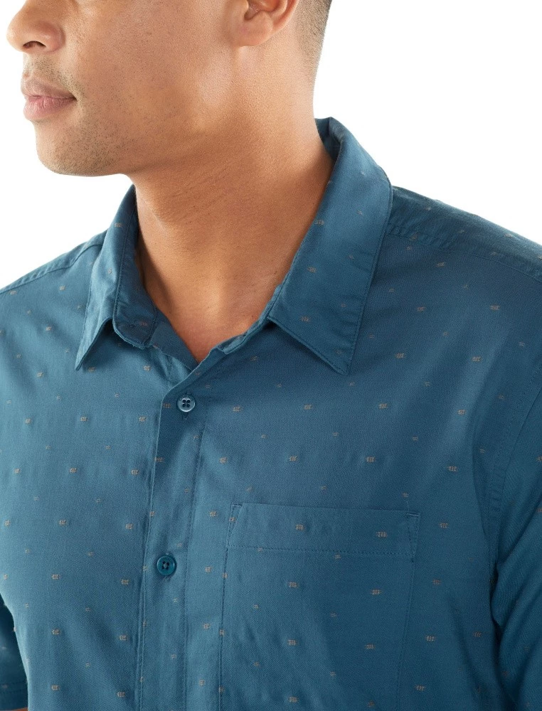 Icebreaker Merino Hybrid Compass Short Sleeve Mens T-Shirt Thunder/Timberwolf/Dobby XL 7 Icebreaker Merino Hybrid Compass Short Sleeve Mens T-Shirt Thunder/Timberwolf/Dobby XL - Image 5