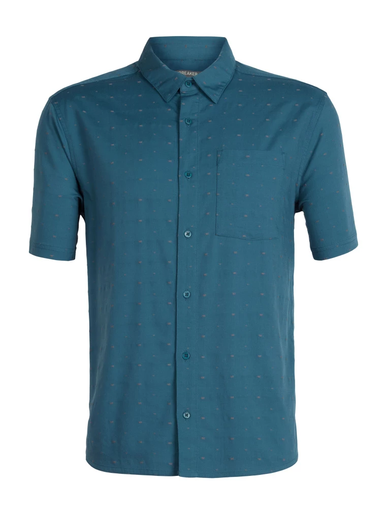 Icebreaker Merino Hybrid Compass Short Sleeve Mens T-Shirt Thunder/Timberwolf/Dobby L 8 Icebreaker Merino Hybrid Compass Short Sleeve Mens T-Shirt Thunder/Timberwolf/Dobby L - Image 6