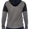 Icebreaker Mens Merino Hybrid Momentum LS Hoodie Black/Snow Heather XL