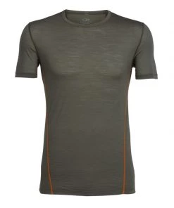 Icebreaker Mens Aero Short Sleeve Crewe Shirt Grey XL