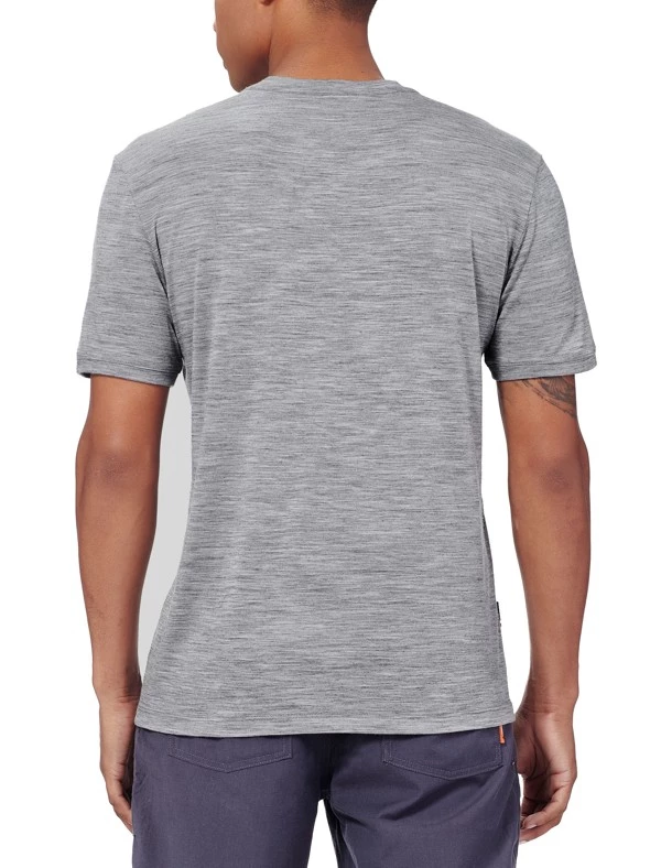 Icebreaker Mens Tech Lite SS Crewe Fin Peaks Metro Heather XL 4 Icebreaker Mens Tech Lite SS Crewe Fin Peaks Metro Heather XL - Image 2