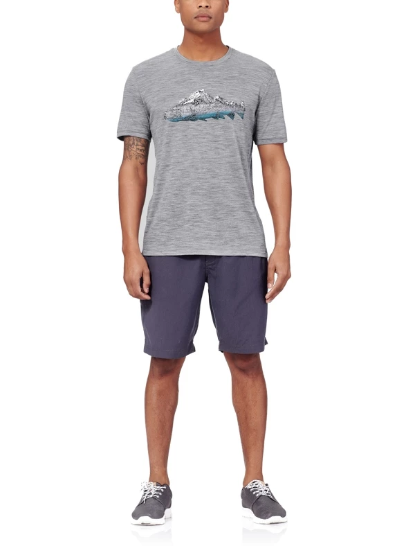 Icebreaker Mens Tech Lite SS Crewe Fin Peaks Metro Heather XL 5 Icebreaker Mens Tech Lite SS Crewe Fin Peaks Metro Heather XL - Image 3