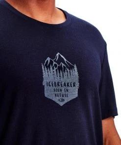 Icebreaker Mens Merino Tech Lite Crewe Shirt Crest Navy XL -Cheap Icebreaker Shop 103839403 5