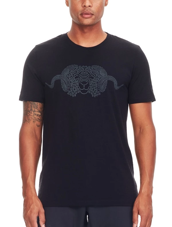 Icebreaker Mens Merino Tech Lite Crewe Shirt Black M 3 Icebreaker Mens Merino Tech Lite Crewe Shirt Black M