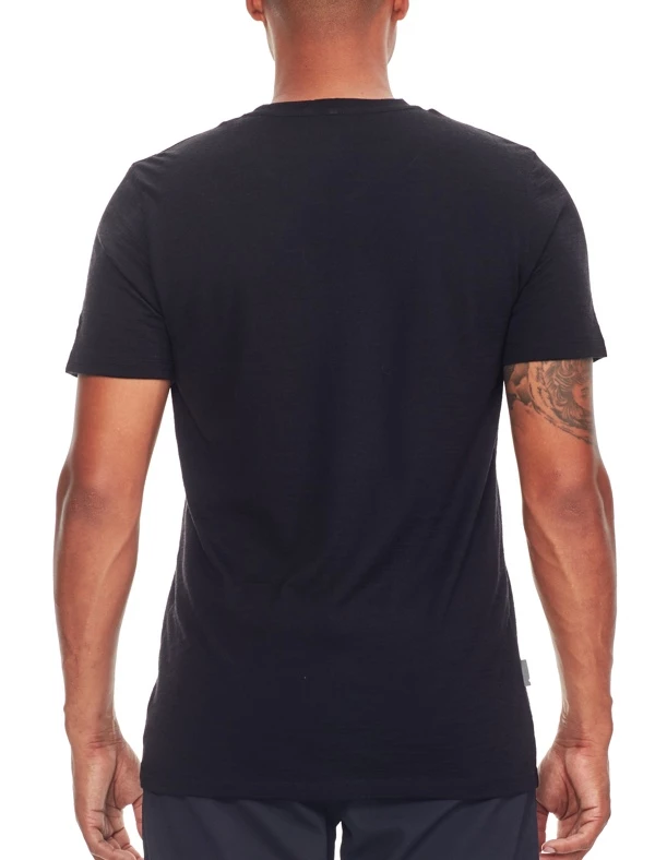 Icebreaker Mens Merino Tech Lite Crewe Shirt Black M 4 Icebreaker Mens Merino Tech Lite Crewe Shirt Black M - Image 2