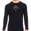 Icebreaker Mens Merino Oasis Long Sleeve Crewe Shirt Ski Crest Black L -Cheap Icebreaker Shop 103847001 2 1