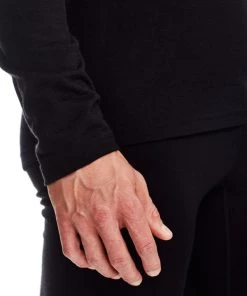 Icebreaker Mens Merino Oasis Long Sleeve Crewe Shirt Ski Crest Black L -Cheap Icebreaker Shop 103847001 6 1