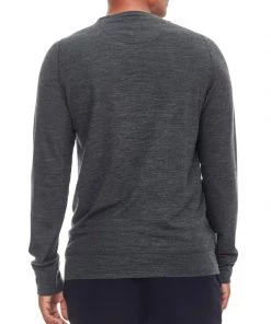 Icebreaker Mens Merino Shifter Long Sleeve Crewe Shirt Jet Heather M -Cheap Icebreaker Shop 103859001 3