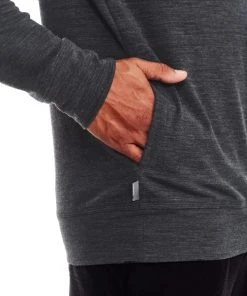 Icebreaker Mens Merino Shifter Long Sleeve Crewe Shirt Jet Heather M -Cheap Icebreaker Shop 103859001 5