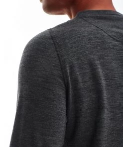 Icebreaker Mens Merino Shifter Long Sleeve Crewe Shirt Jet Heather M -Cheap Icebreaker Shop 103859001 7