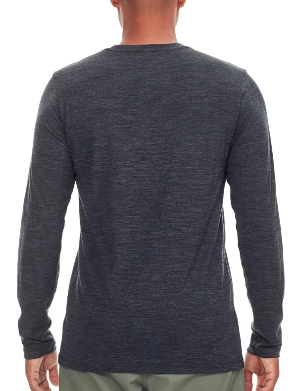 Icebreaker Mens Merino Tech Lite Long Sleeve Crewe Shirt Everest Grey L 4 Icebreaker Mens Merino Tech Lite Long Sleeve Crewe Shirt Everest Grey L - Image 2