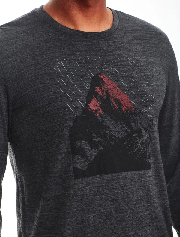 Icebreaker Mens Merino Tech Lite Long Sleeve Crewe Shirt Everest Grey L 6 Icebreaker Mens Merino Tech Lite Long Sleeve Crewe Shirt Everest Grey L - Image 4