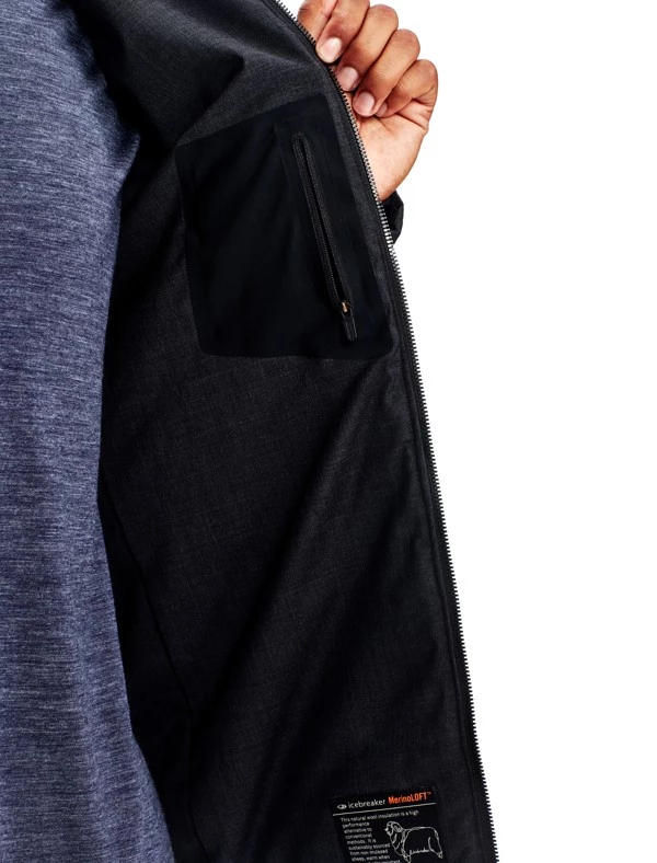 Icebreaker Mens MerinoLOFT Stratus X Jacket Black/Jet Heather L FW2018 8 Icebreaker Mens MerinoLOFT Stratus X Jacket Black/Jet Heather L FW2018 - Image 6