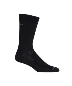 Icebreaker Mens Merino Hybrid Hike Liner Crew Black