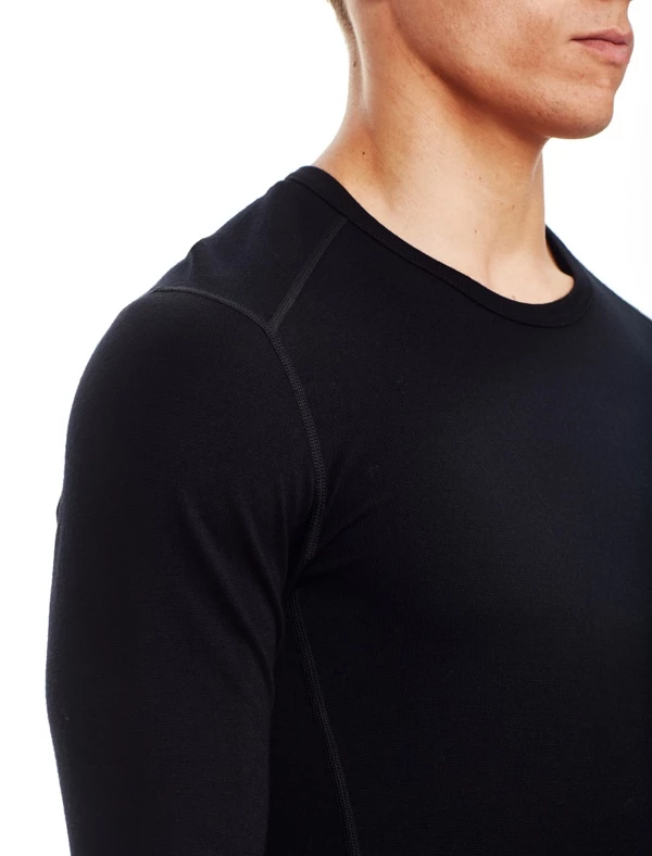 Icebreaker Mens Merino Tech Top Long Sleeve Crewe Shirt Black M 7 Icebreaker Mens Merino Tech Top Long Sleeve Crewe Shirt Black M - Image 5