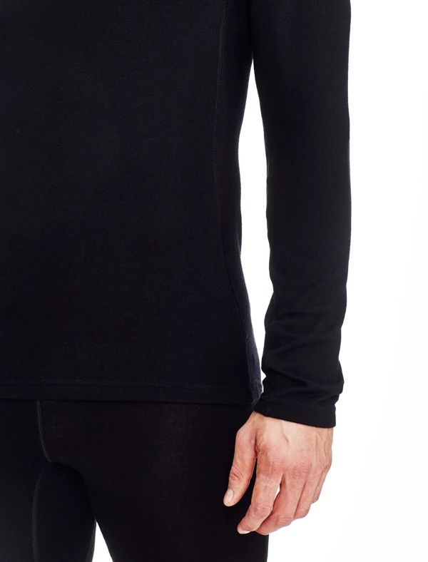Icebreaker Mens Merino Tech Top Long Sleeve Crewe Shirt Black M 8 Icebreaker Mens Merino Tech Top Long Sleeve Crewe Shirt Black M - Image 6