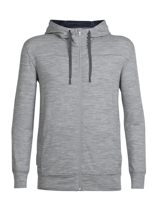 Icebreaker Mens Merino Shifter Zip Hoodie Metro Heather/Fathom Heather M 10 Icebreaker Mens Merino Shifter Zip Hoodie Metro Heather/Fathom Heather M - Image 8