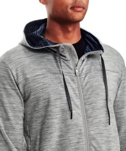 Icebreaker Mens Merino Shifter Zip Hoodie Metro Heather/Fathom Heather XL -Cheap Icebreaker Shop 104044001 5 1