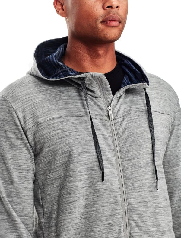 Icebreaker Mens Merino Shifter Zip Hoodie Metro Heather/Fathom Heather M 6 Icebreaker Mens Merino Shifter Zip Hoodie Metro Heather/Fathom Heather M - Image 4