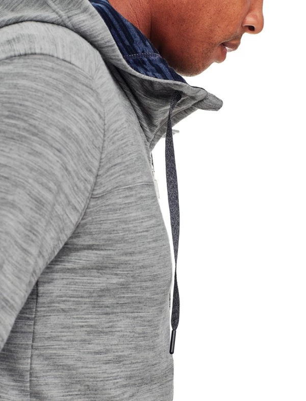 Icebreaker Mens Merino Shifter Zip Hoodie Metro Heather/Fathom Heather M 8 Icebreaker Mens Merino Shifter Zip Hoodie Metro Heather/Fathom Heather M - Image 6