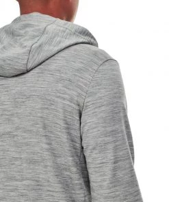 Icebreaker Mens Merino Shifter Zip Hoodie Metro Heather/Fathom Heather XL -Cheap Icebreaker Shop 104044001 8 1