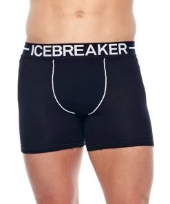 Icebreaker Mens Merino Hybrid Anatomica Zone Boxers Black M