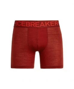 Icebreaker Merino Hybrid Anatomica Zone Mens Boxers Sienna/Chili Red 2XL