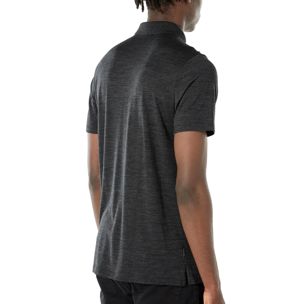Icebreaker Merino Tech Lite Mens Short Sleeve Polo Jet Heather L 7 Icebreaker Merino Tech Lite Mens Short Sleeve Polo Jet Heather L - Image 5
