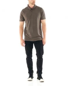 Icebreaker Merino Tech Lite Mens SS Polo Driftwood -Cheap Icebreaker Shop 104124208 4