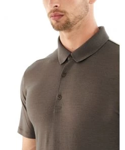 Icebreaker Merino Tech Lite Mens SS Polo Driftwood -Cheap Icebreaker Shop 104124208 5