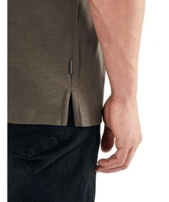 Icebreaker Merino Tech Lite Mens SS Polo Driftwood -Cheap Icebreaker Shop 104124208 7