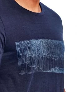 Icebreaker Mens Merino Tech Lite Crewe Shirt Hard Rain Navy M -Cheap Icebreaker Shop 104127401 5 1