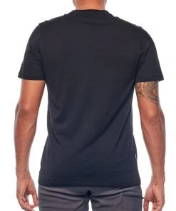 Icebreaker Mens Merino Tech Lite SS Crewe Cadence Black M