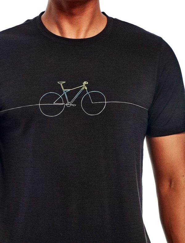 Icebreaker Mens Merino Tech Lite SS Crewe Cadence Black M 5 Icebreaker Mens Merino Tech Lite SS Crewe Cadence Black M - Image 3