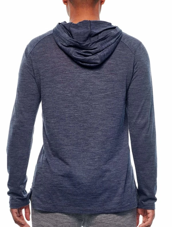 Icebreaker Mens Merino Hybrid Sphere LS Hoodie Midnight Navy Heather XL 3 Icebreaker Mens Merino Hybrid Sphere LS Hoodie Midnight Navy Heather XL