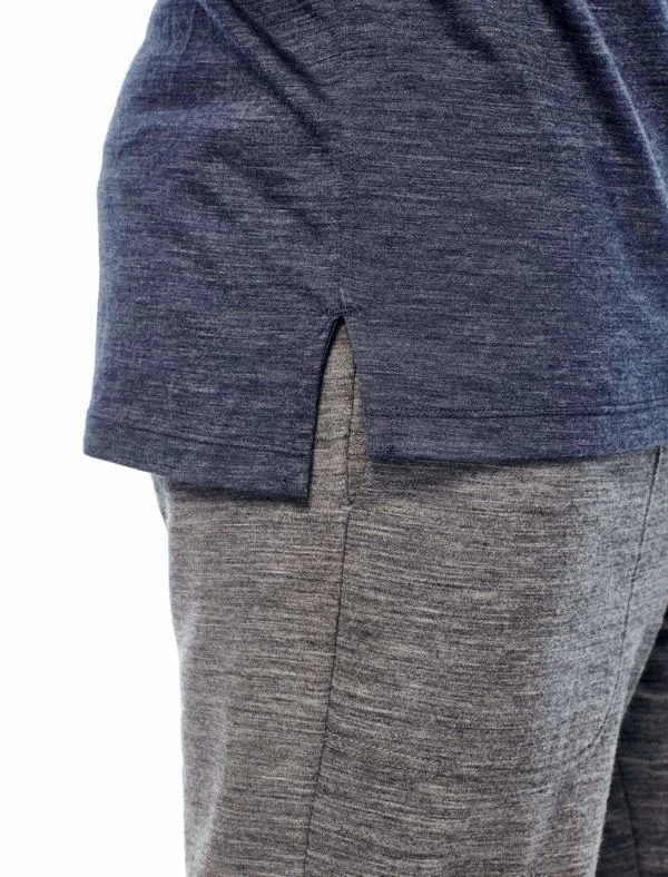 Icebreaker Mens Merino Hybrid Sphere LS Hoodie Midnight Navy Heather 2XL 6 Icebreaker Mens Merino Hybrid Sphere LS Hoodie Midnight Navy Heather 2XL - Image 4