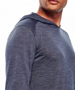 Icebreaker Mens Merino Hybrid Sphere LS Hoodie Midnight Navy Heather XL 10 Icebreaker Mens Merino Hybrid Sphere LS Hoodie Midnight Navy Heather XL -Cheap Icebreaker Shop 104138401 6