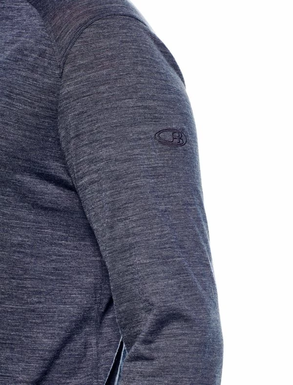 Icebreaker Mens Merino Hybrid Sphere LS Hoodie Midnight Navy Heather XL 7 Icebreaker Mens Merino Hybrid Sphere LS Hoodie Midnight Navy Heather XL - Image 5