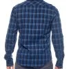 Icebreaker Mens Merino Hybrid Compass Flannel Longsleeve Shirt Plaid Blue L -Cheap Icebreaker Shop 104141401 3