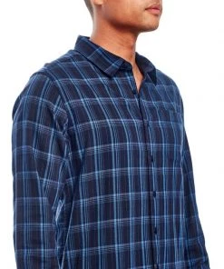 Icebreaker Mens Merino Hybrid Compass Flannel Longsleeve Shirt Plaid Blue L -Cheap Icebreaker Shop 104141401 5