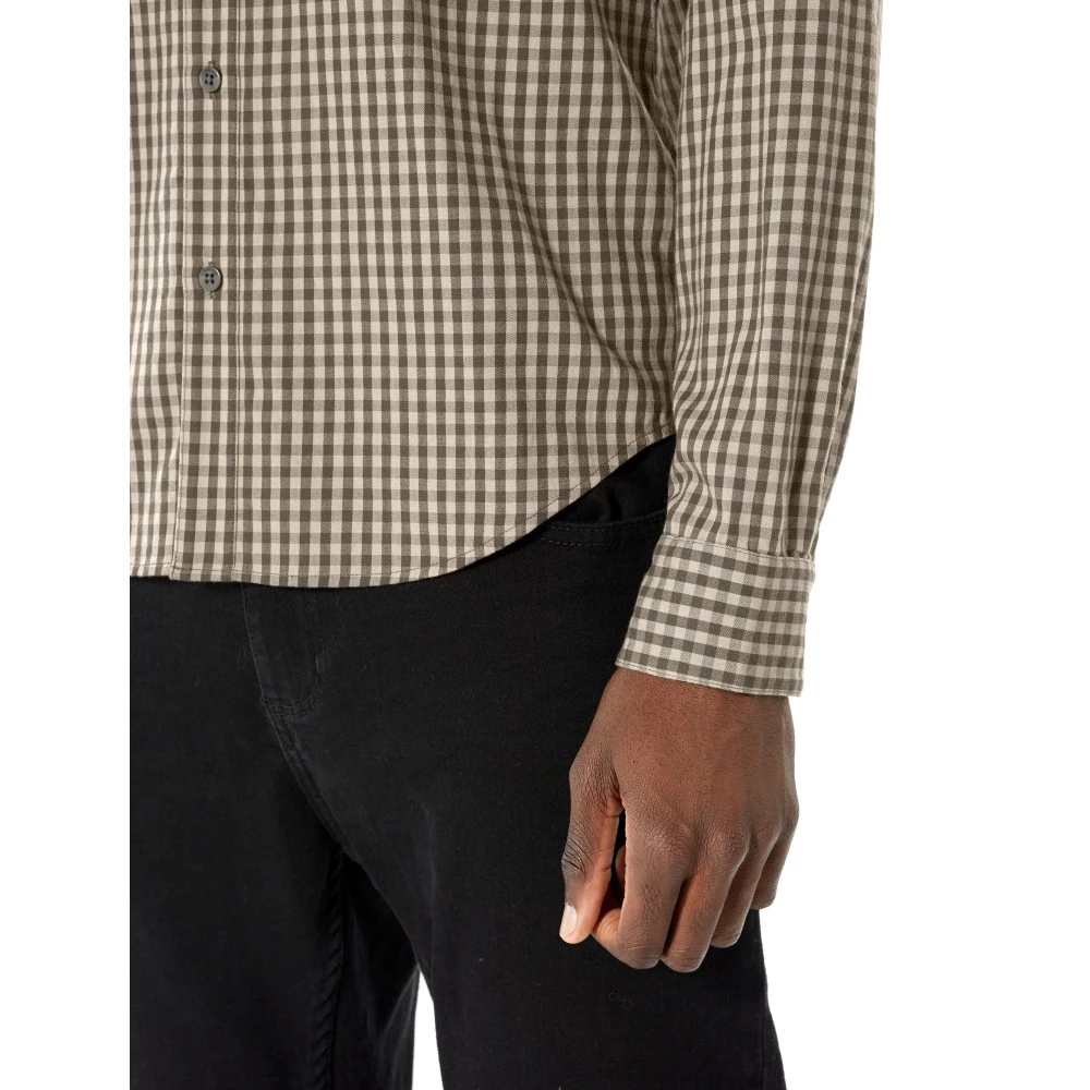 Icebreaker Merino Hybrid Mens Long Sleeve Polo Shirt Grey Tan S 6 Icebreaker Merino Hybrid Mens Long Sleeve Polo Shirt Grey Tan S - Image 4