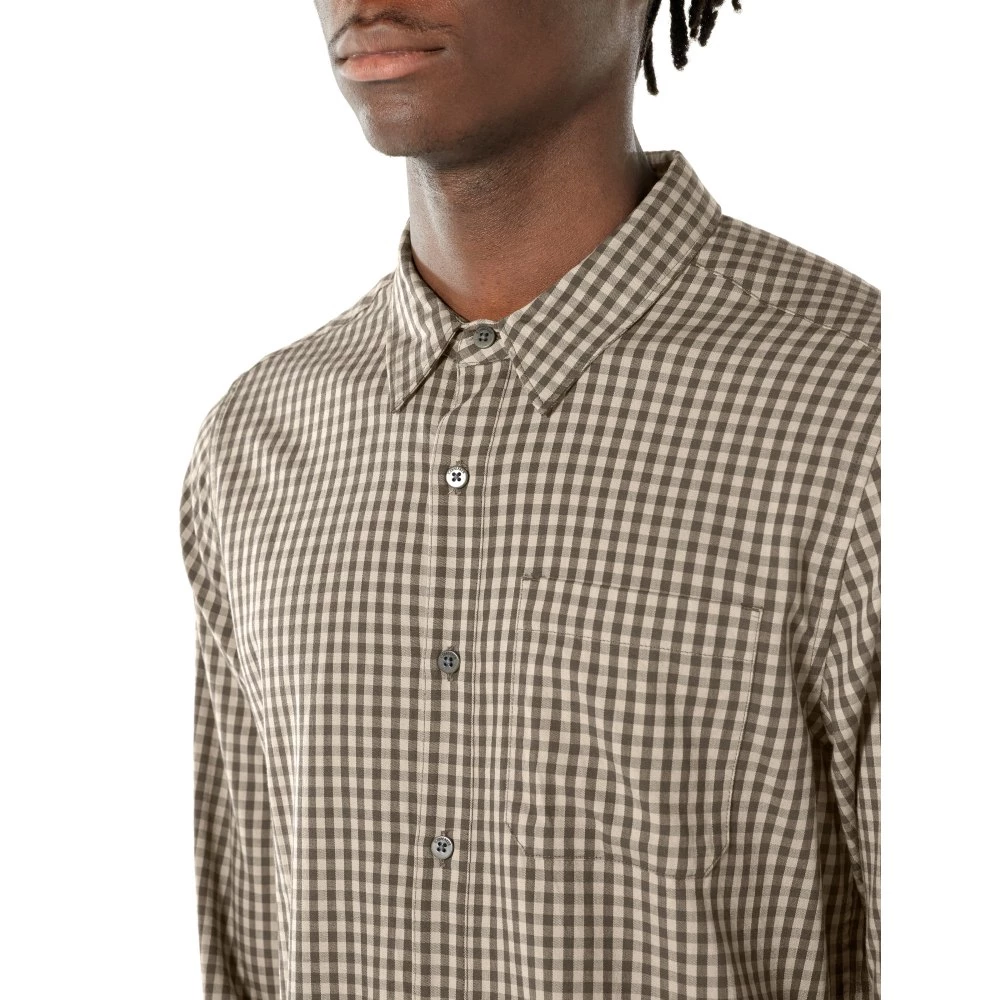 Icebreaker Merino Hybrid Mens Long Sleeve Polo Shirt Grey Tan S 7 Icebreaker Merino Hybrid Mens Long Sleeve Polo Shirt Grey Tan S - Image 5