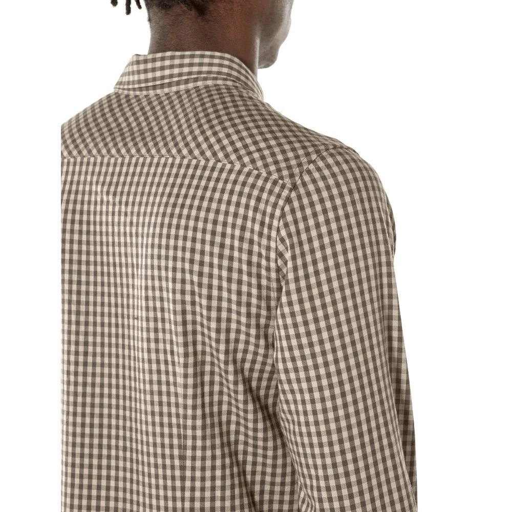 Icebreaker Merino Hybrid Mens Long Sleeve Polo Shirt Grey Tan S 8 Icebreaker Merino Hybrid Mens Long Sleeve Polo Shirt Grey Tan S - Image 6