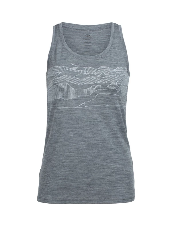 Icebreaker Merino Tech Lite Womens Singlet Hawkland Grey M 3 Icebreaker Merino Tech Lite Womens Singlet Hawkland Grey M