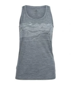Icebreaker Merino Tech Lite Womens Singlet Hawkland Grey L