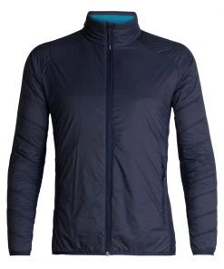 Icebreaker Mens MerinoLOFT Hyperia Lite Hybrid Jacket Midnight Navy/Alpine L