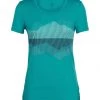 Icebreaker Womens Merino Tech Lite Short Sleeve Low Crewe Cook Reflected Arctic Teal XL -Cheap Icebreaker Shop 104297401 1 1 1