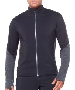 Icebreaker Mens Merino Tech Trainer Hybrid Jacket Black/Jet Heather L