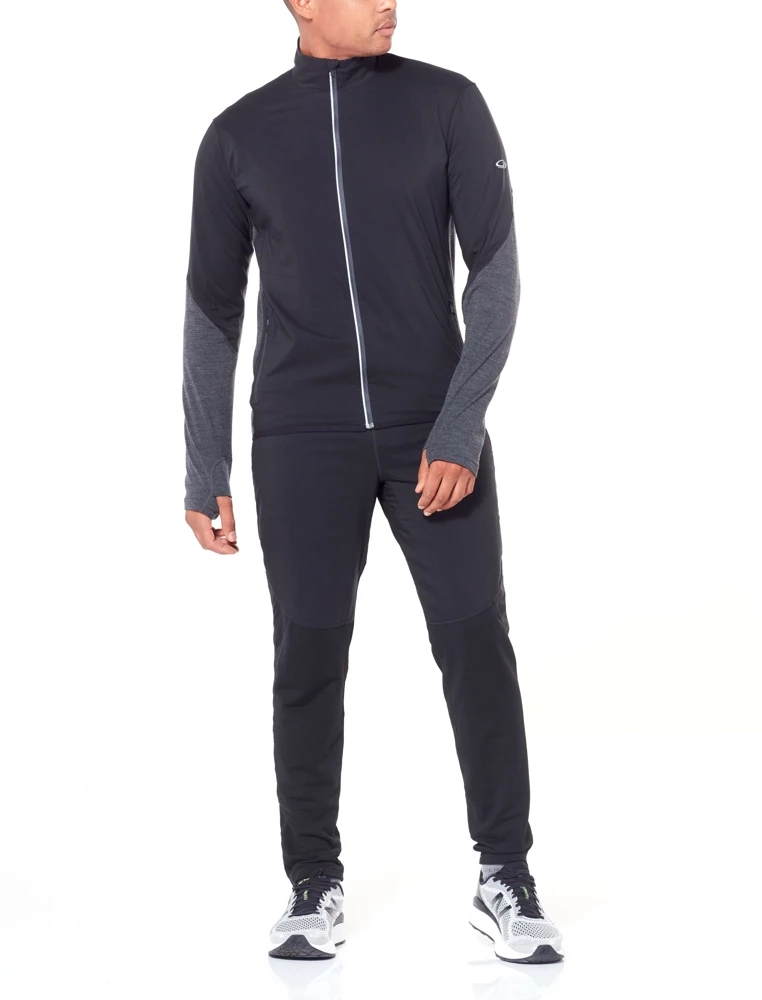 Icebreaker Mens Merino Tech Trainer Hybrid Jacket Black/Jet Heather M 5 Icebreaker Mens Merino Tech Trainer Hybrid Jacket Black/Jet Heather M - Image 3