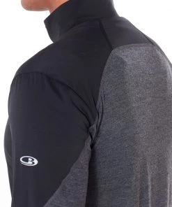 Icebreaker Merino Hybrid Tech Trainer Mens Jacket Black 2XL -Cheap Icebreaker Shop 104298001 5